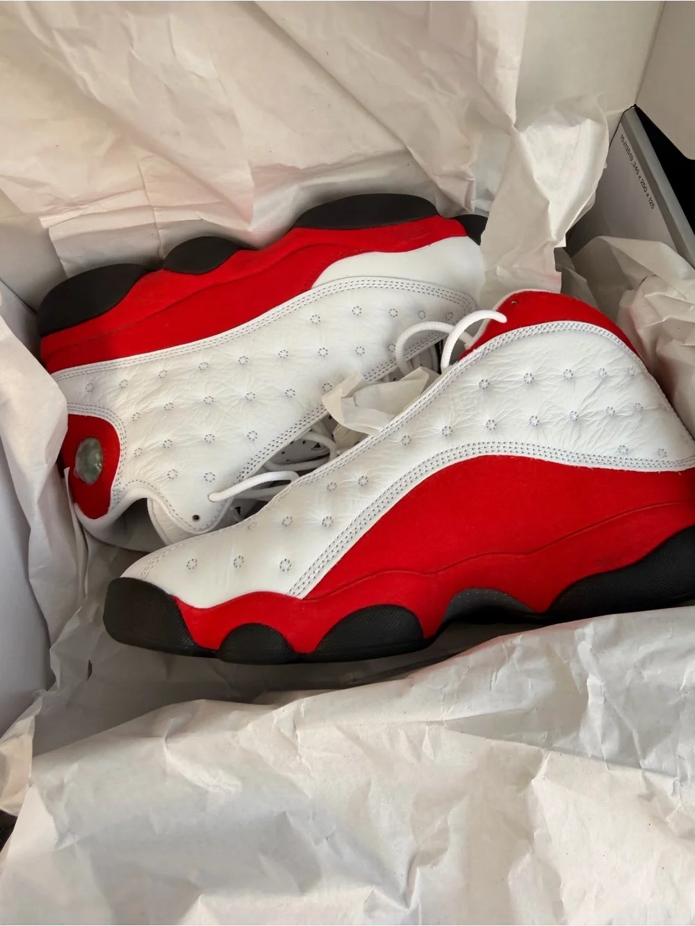 Men’s White and Red jordan 13 Sneakers - Brand: Unknown